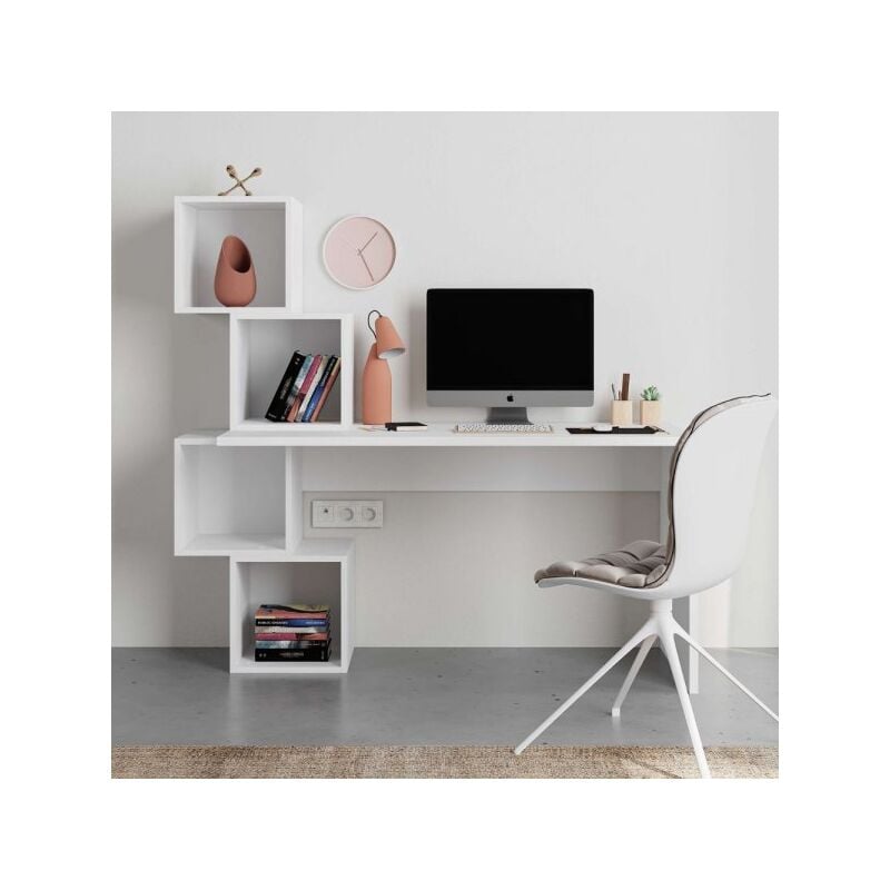 foto del prodotto scrivania balance in colore full bianco