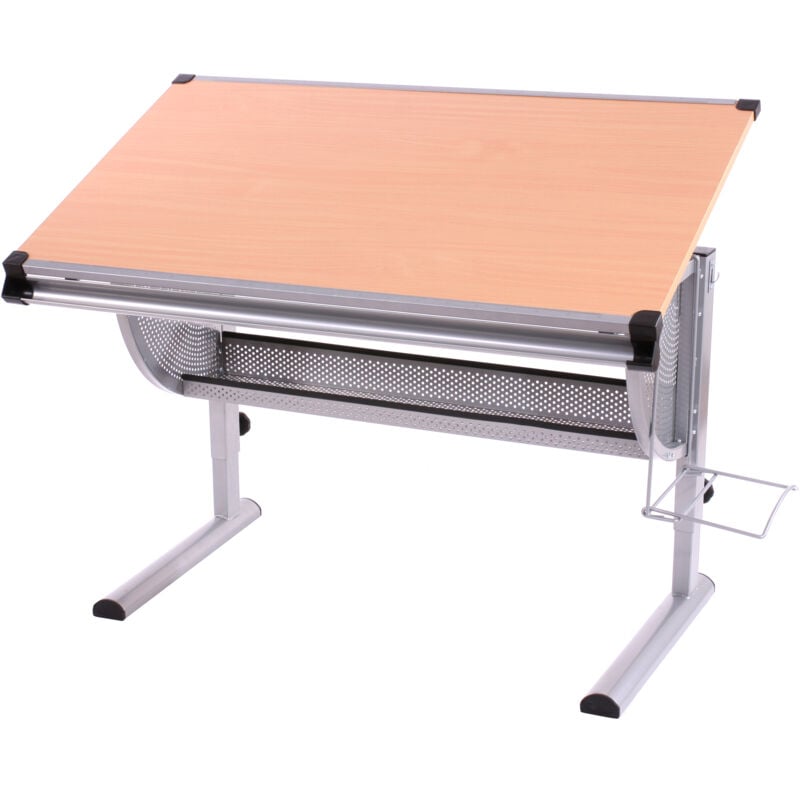 foto del prodotto scrivania banco scuola con sottobanco oxford multiregolabile disegno 68x118x62 92cm legno chiaro