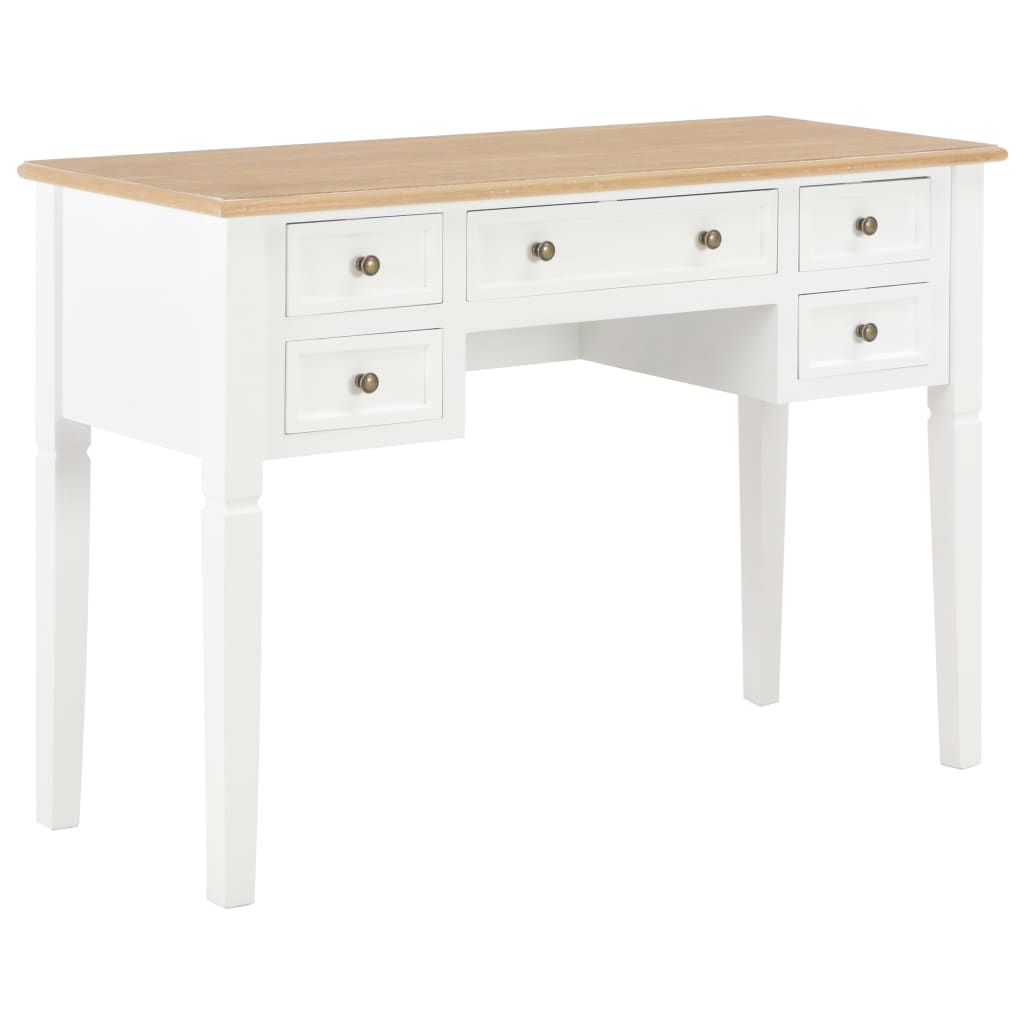 foto del prodotto scrivania bianca 109,5x45x77,5 cm in legno cod mxl 60584