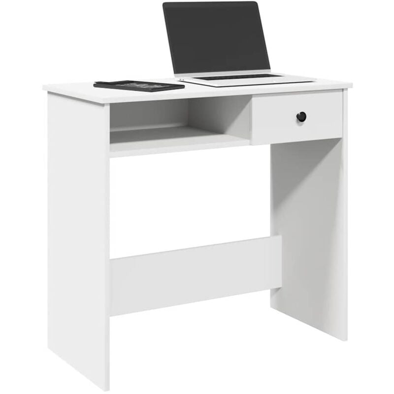foto del prodotto scrivania bianca 80x40x75 cm in legno multistrato vidaxl