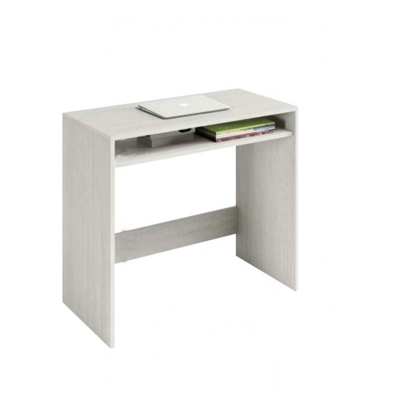 foto del prodotto scrivania bianca portacomputer piccola con vano cm 79 x 43 x 78 h