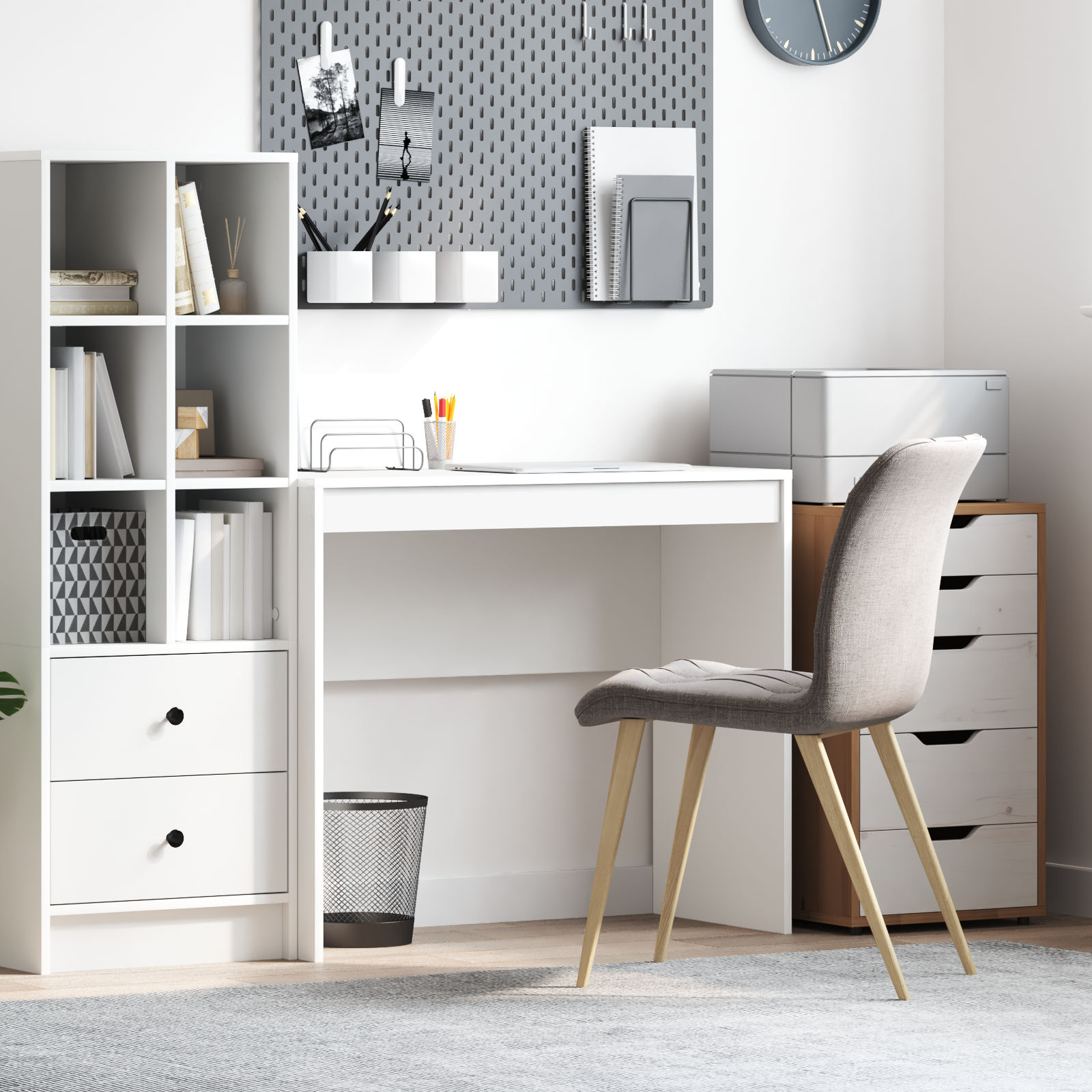 foto del prodotto scrivania bianco 90 x 40 x 76 cm legno multistrato vidaxl