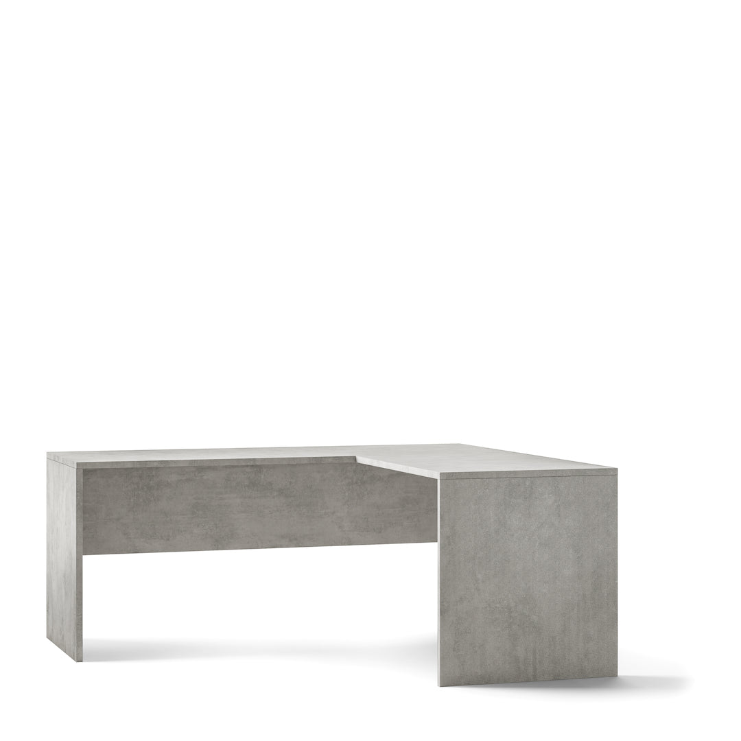 foto del prodotto scrivania con angolo destro 180x169x76h cm dal design moderno in kit di montaggio colore cemento