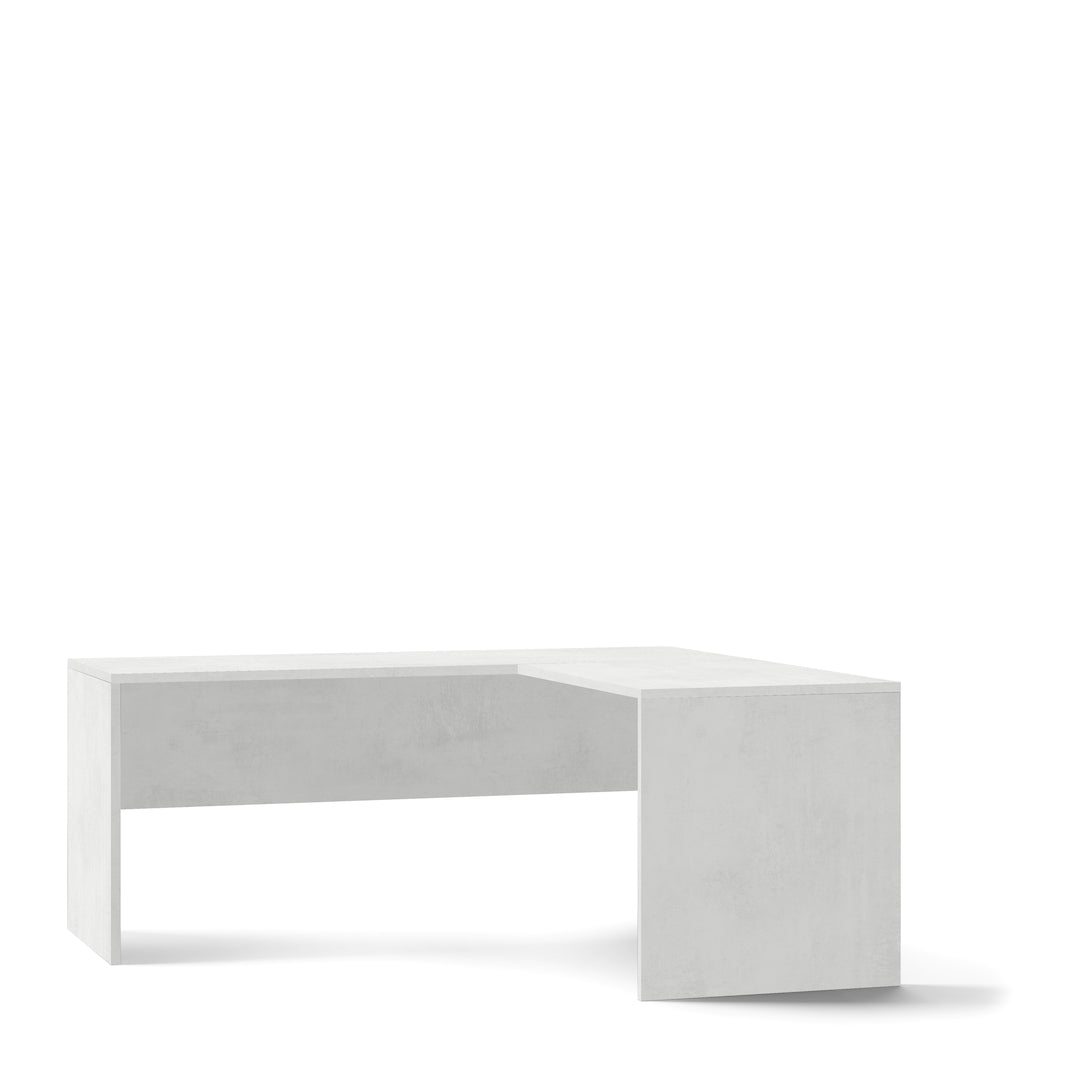 foto del prodotto scrivania con angolo destro 180x169x76h cm dal design moderno in kit di montaggio colore ossido bianco