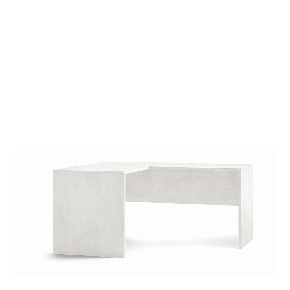 foto del prodotto scrivania con angolo sinistro 160x150x76h cm dal design moderno in kit di montaggio colore ossido bianco