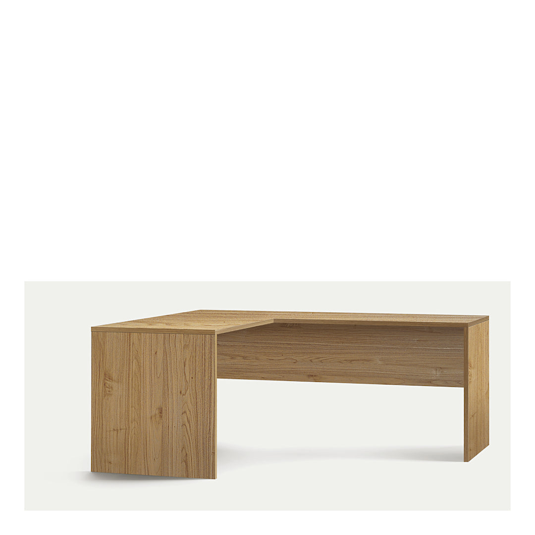 foto del prodotto scrivania con angolo sinistro 180x169x76h cm dal design moderno in kit di montaggio colore noce stelvio