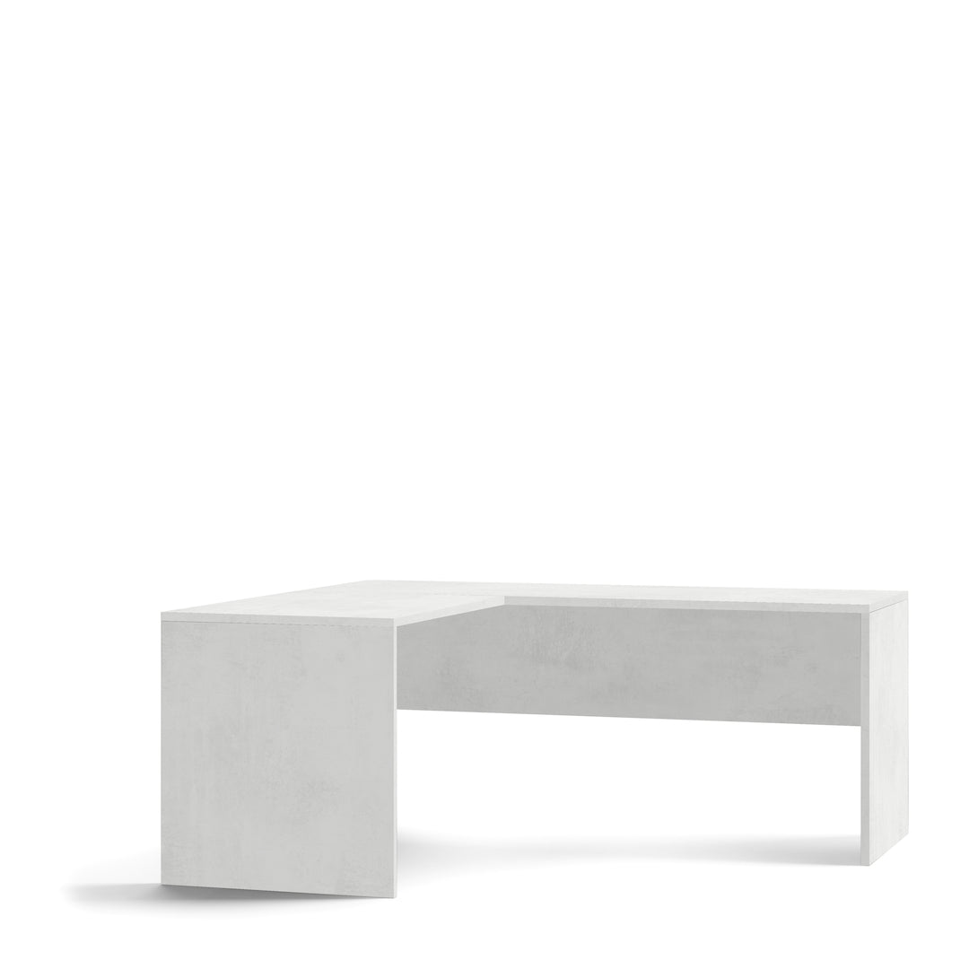 foto del prodotto scrivania con angolo sinistro 180x169x76h cm dal design moderno in kit di montaggio colore ossido bianco