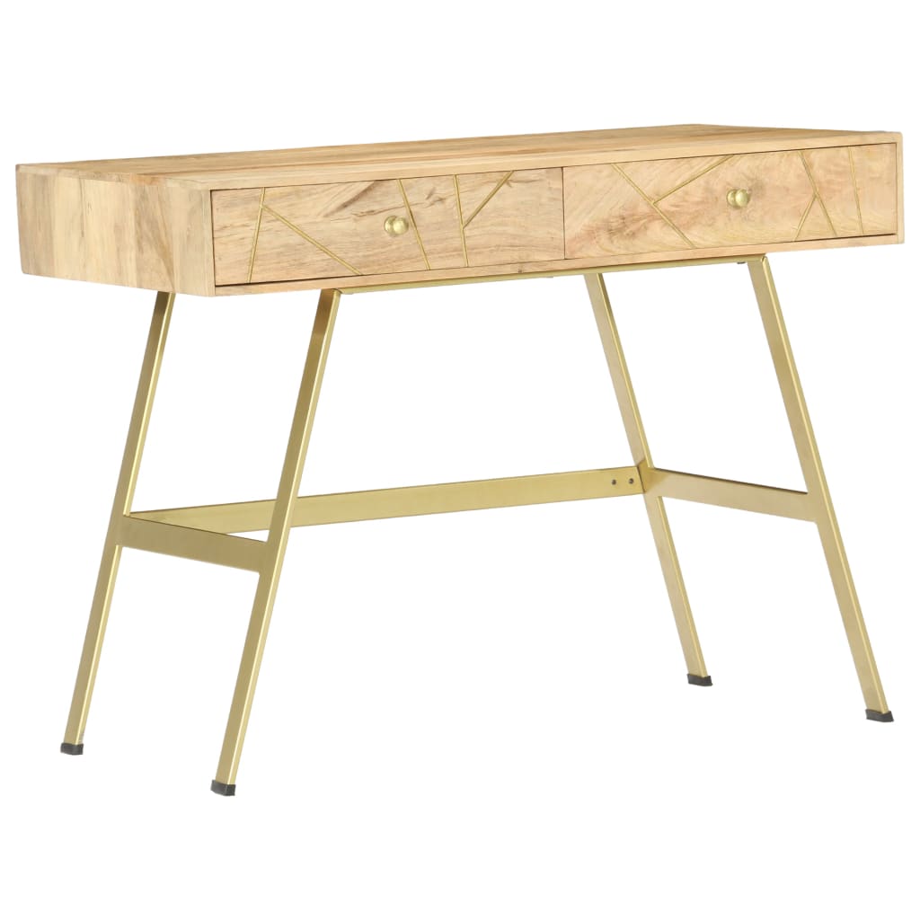 foto del prodotto scrivania con cassetti 100x55x75 cm in legno massello di mango cod mxl 61011