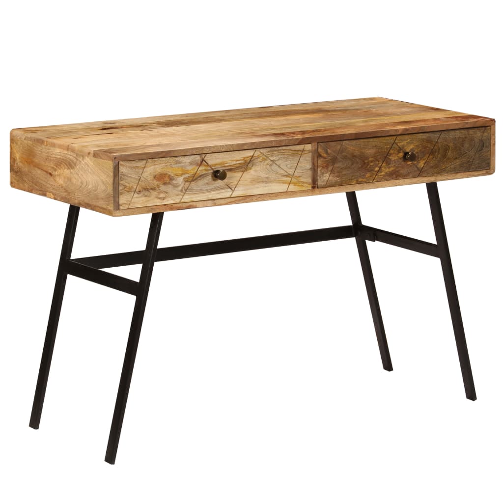 foto del prodotto scrivania con cassetti in legno massello di mango 110x50x76 cm cod mxl 77297