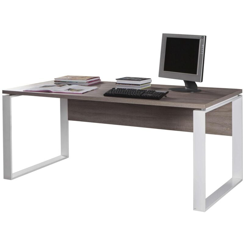 foto del prodotto scrivania con gambe in metallo rovere sonoma 170 x 80 x 74,5
