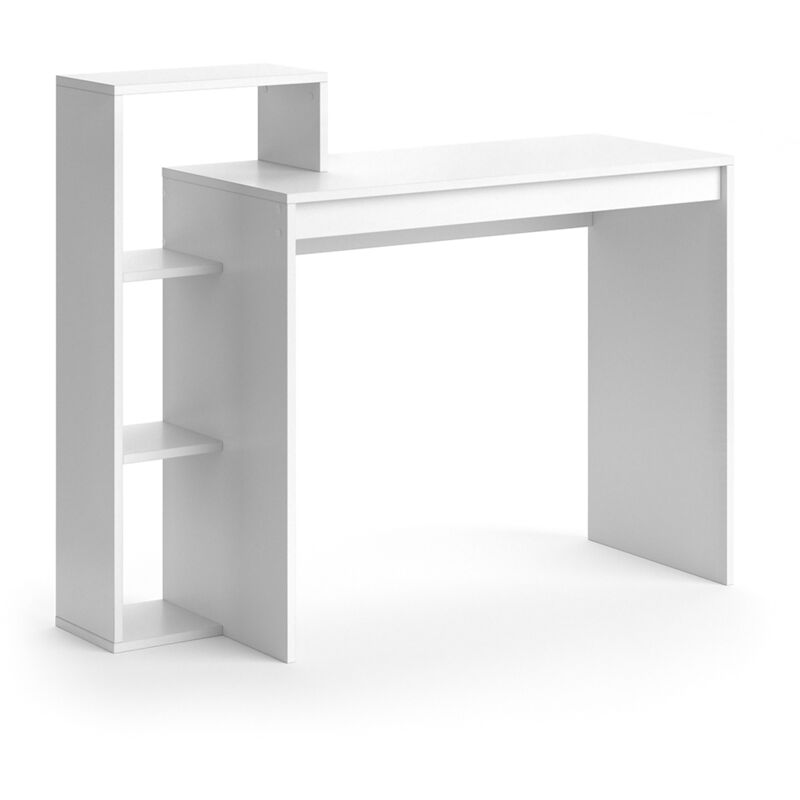 foto del prodotto scrivania con ripiani leo, bianco, 110 x 40 cm vicco