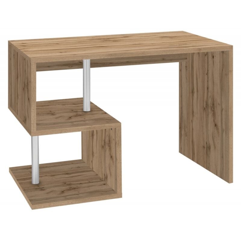 foto del prodotto scrivania con ripiani libreria rovere 100 cm da ufficio
