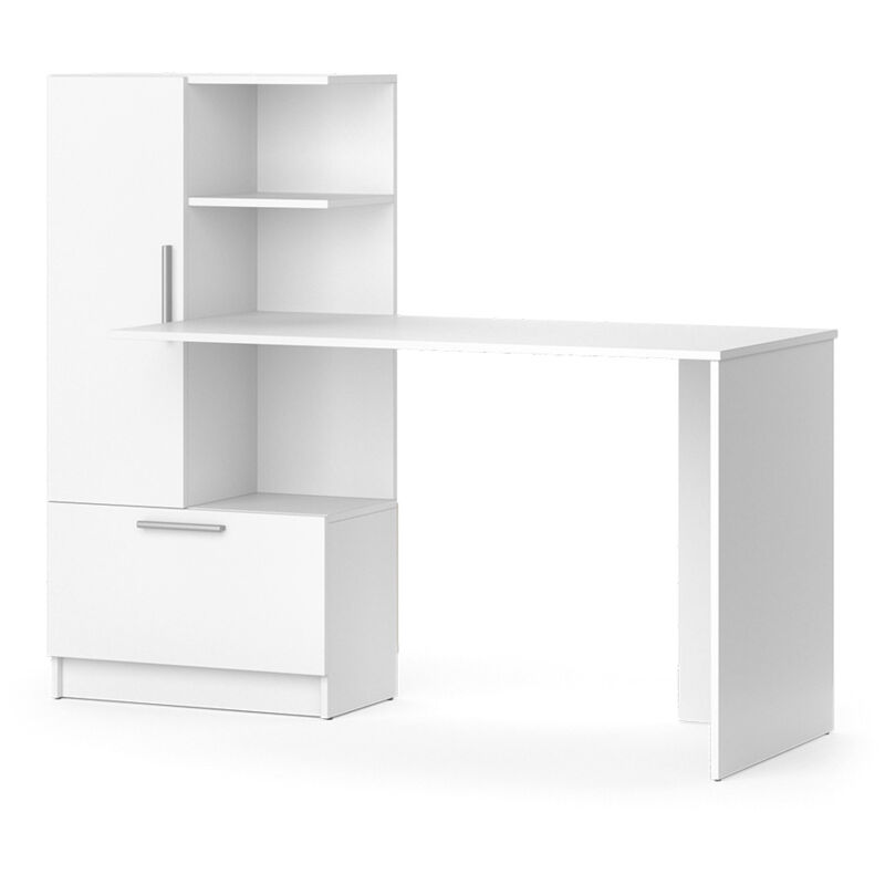 foto del prodotto scrivania con ripiani tomy, bianco, 150 x 59.3 cm vicco