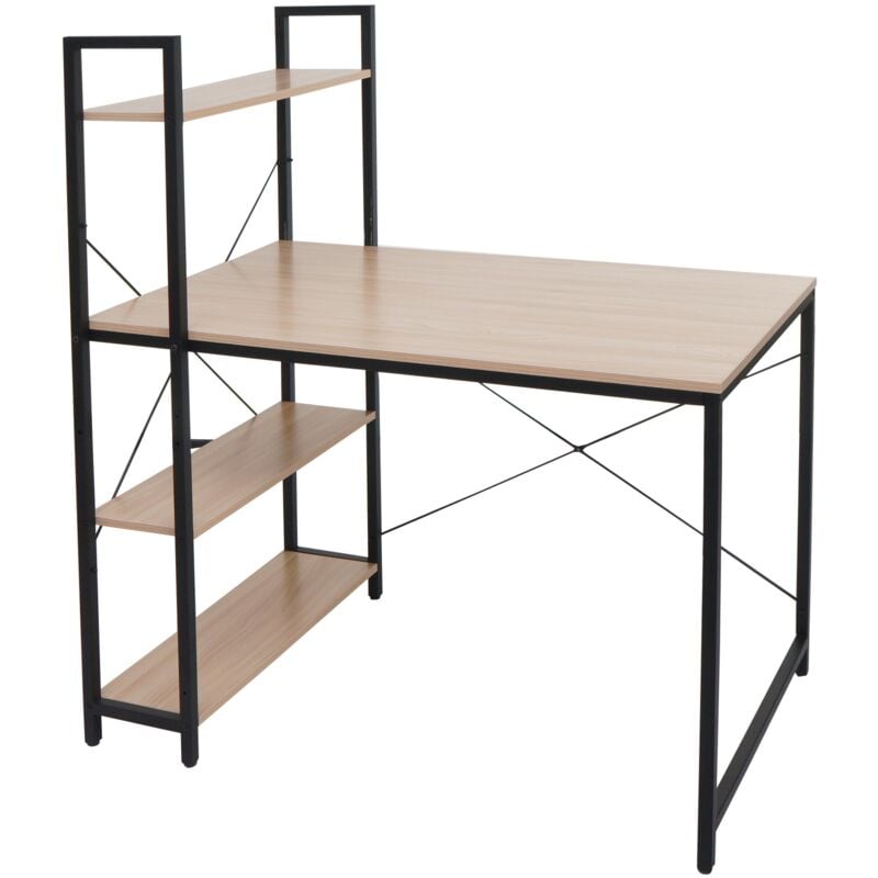 foto del prodotto scrivania con ripiano porta computer 100 x 60 cm mdf e metallo 040006013