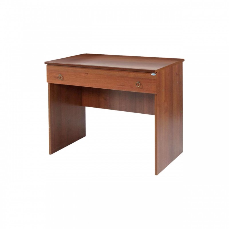 foto del prodotto scrivania da camera in legno nobilitato noce antico 1 cassetto 90x56xh.75 cm claudia 