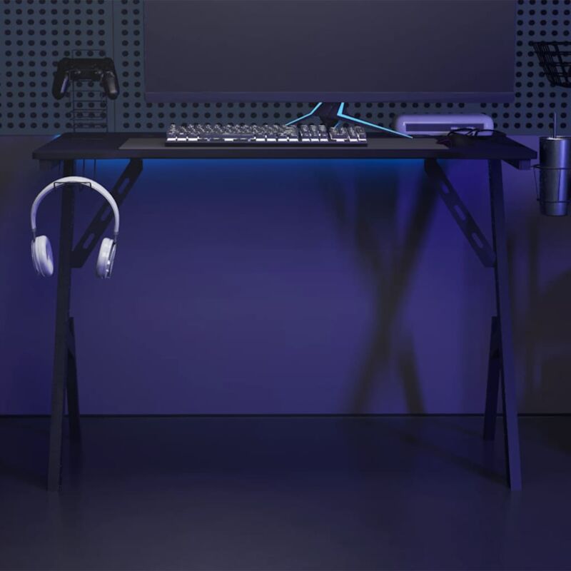 foto del prodotto scrivania da gaming con gambe a forma di y 110x60x75cm vari colori colore nero