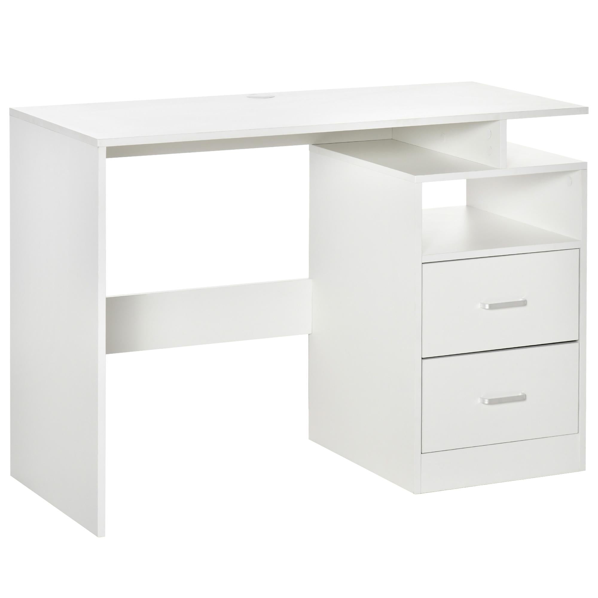 foto del prodotto scrivania da ufficio 108x48x76 cm in legno bianco