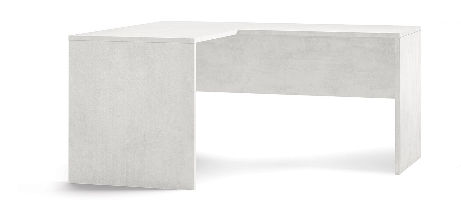 foto del prodotto scrivania da ufficio angolare sinistra 160x76x150 cm ossido bianco