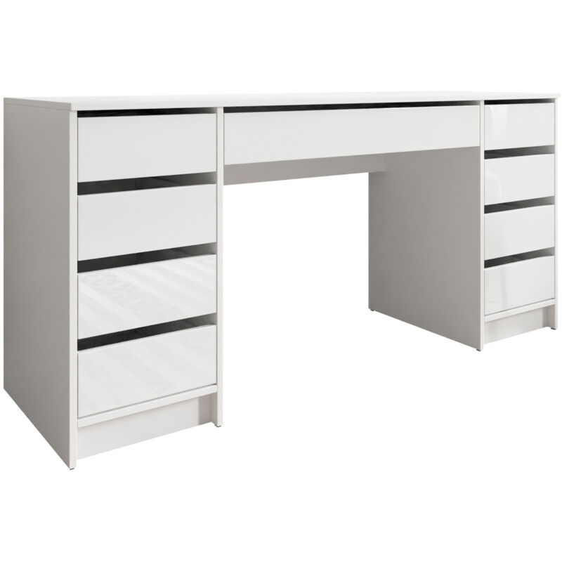 foto del prodotto scrivania da ufficio comfivo 401, bianco lucido bianco, con cassetti, il numero di porte 0, numero di cassetti 0, 76x154x55cm