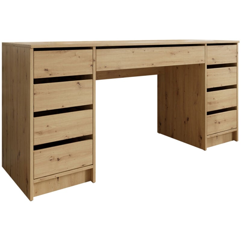 foto del prodotto scrivania da ufficio comfivo 401, rovere artisan, con cassetti, il numero di porte 0, numero di cassetti 0, 76x154x55cm