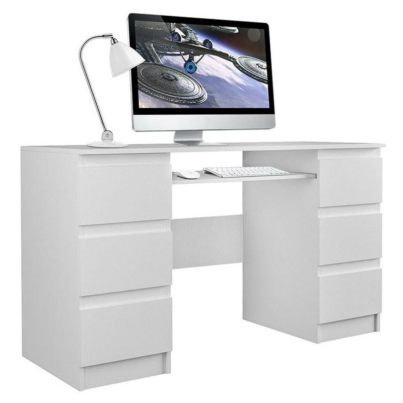 foto del prodotto scrivania da ufficio comfivo 448 , con cassetti, con ripiano da tastiera, il numero di porte 0, numero di cassetti 0, 76x130x51cm