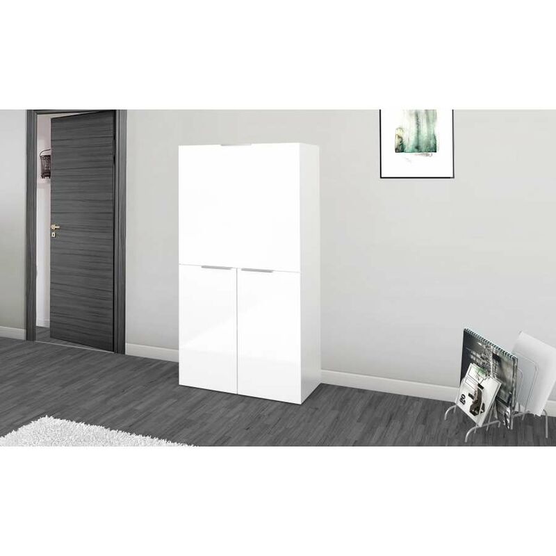 foto del prodotto scrivania dalia angolo design moderno bianco lucido