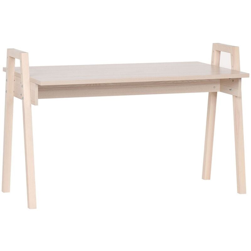 foto del prodotto scrivania decorazione in legno e gambe in rovere massiccio l 128 cm spot