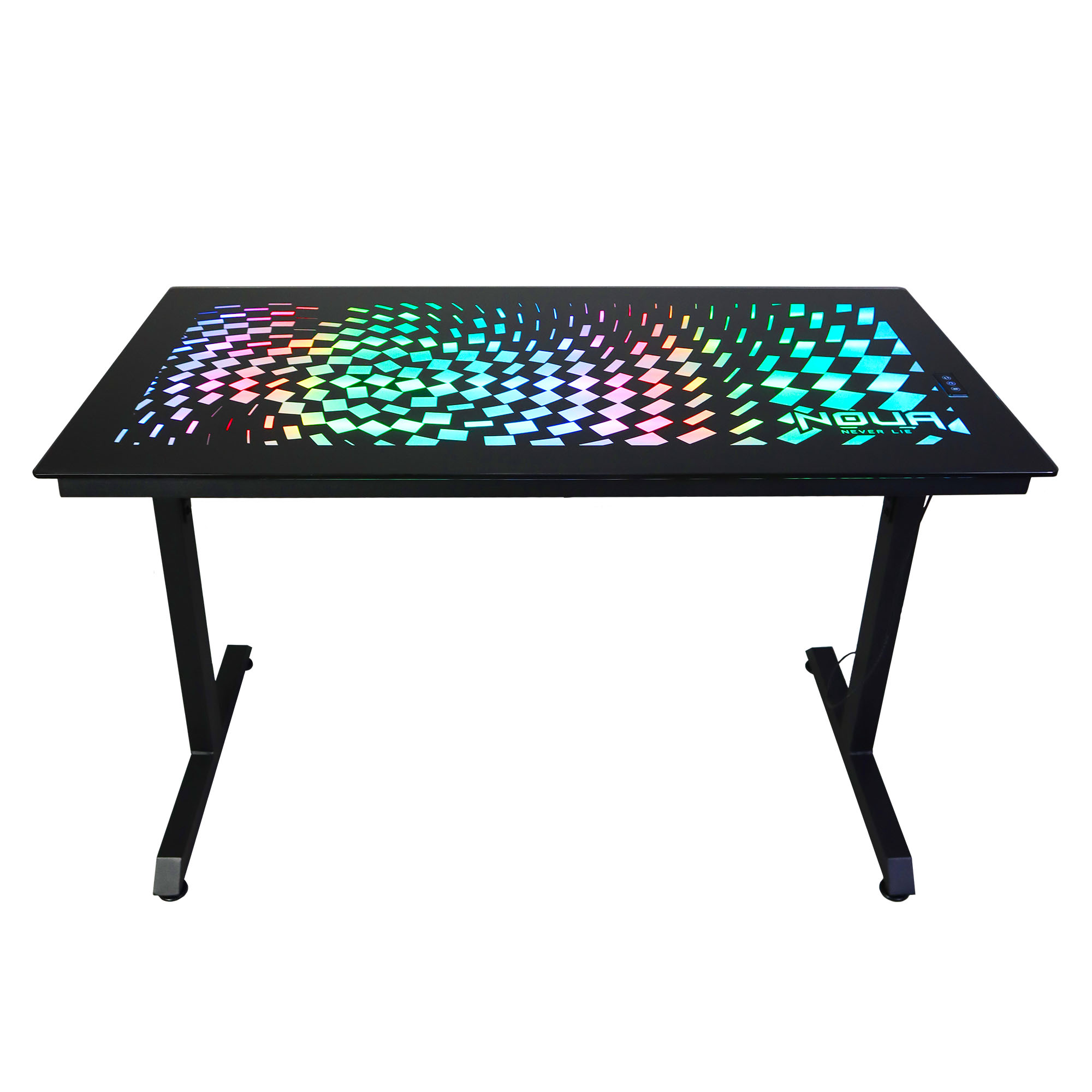 foto del prodotto scrivania gaming rgb duk telaio z portabicchieri e gancio cuffie