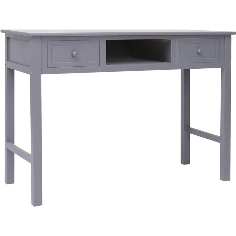 foto del prodotto scrivania grigia 108x45x76 cm in legno massello di paulownia cod mxl 57387