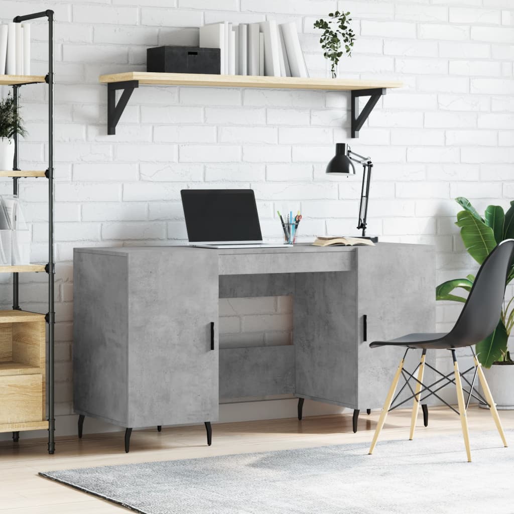 foto del prodotto scrivania grigio cemento 140x50x75 cm in legno multistratocod mxl 103998