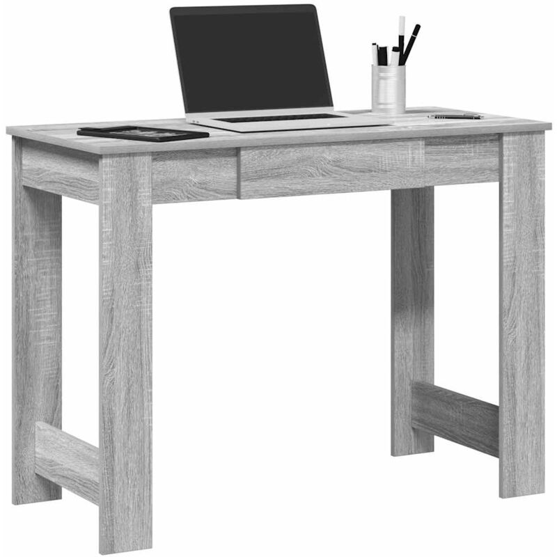 foto del prodotto scrivania grigio sonoma 100x45x75 cm in legno multistrato vidaxl