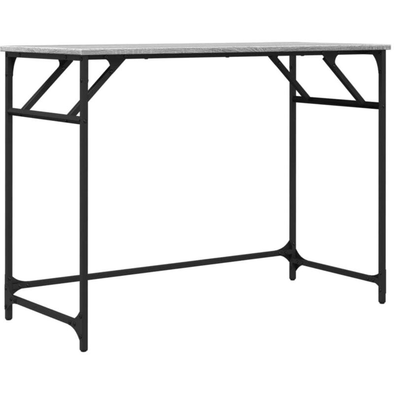 foto del prodotto scrivania grigio sonoma 100x45x76cm legno e acciaio a polvere - vidaxl