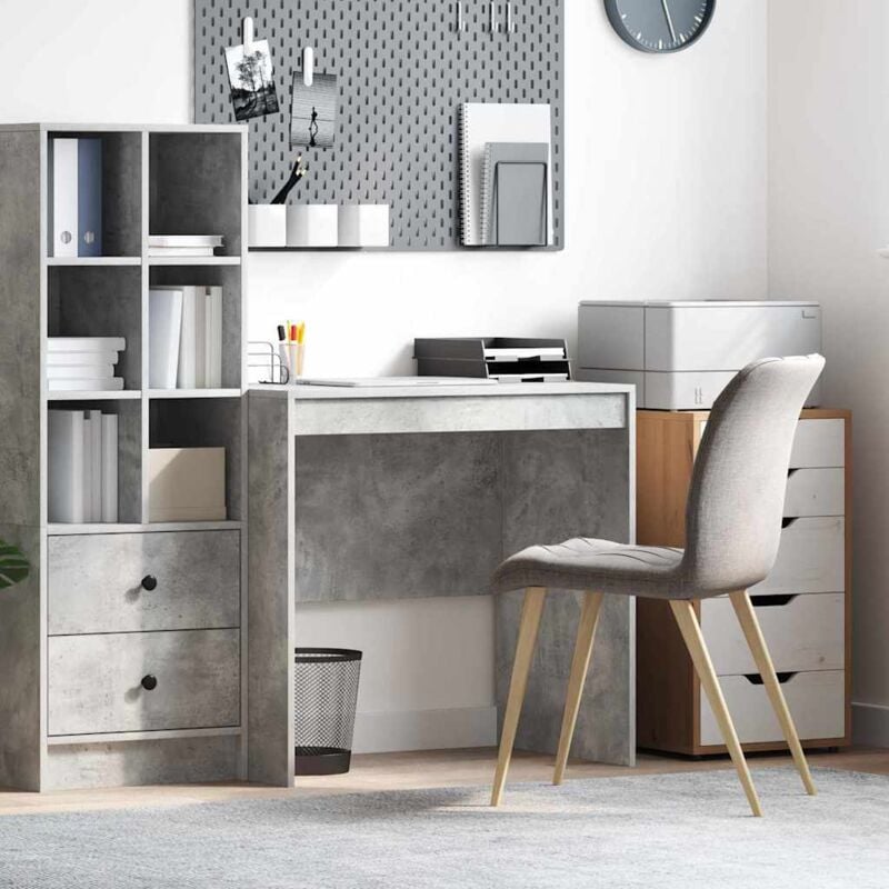 foto del prodotto scrivania in cemento grigio 80x50x76 cm legno ingegnerizzato vidaxl