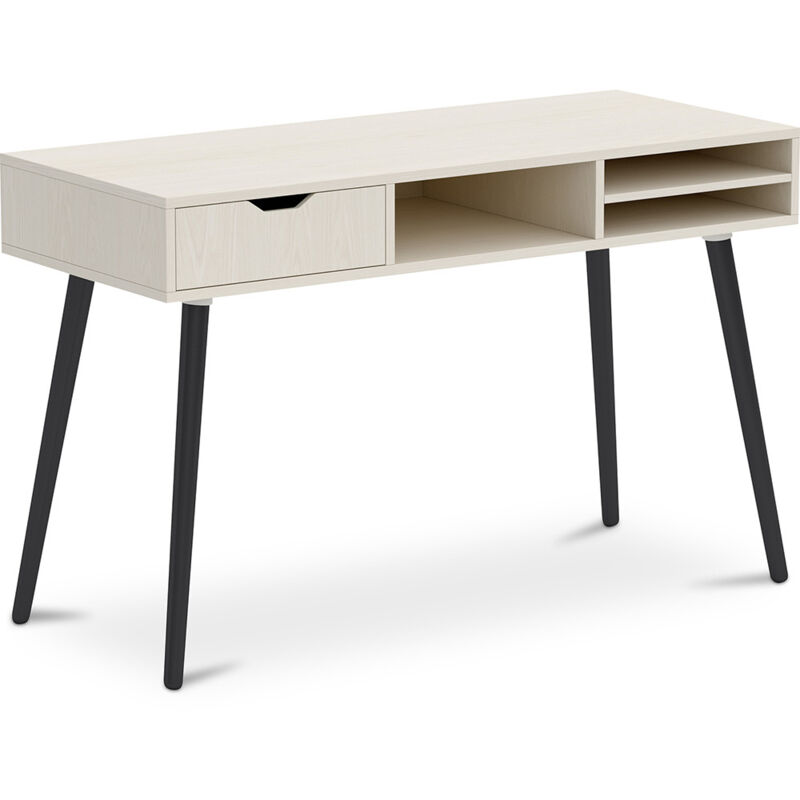 foto del prodotto scrivania in legno con cassetto stile scandinavo beckett legno naturale