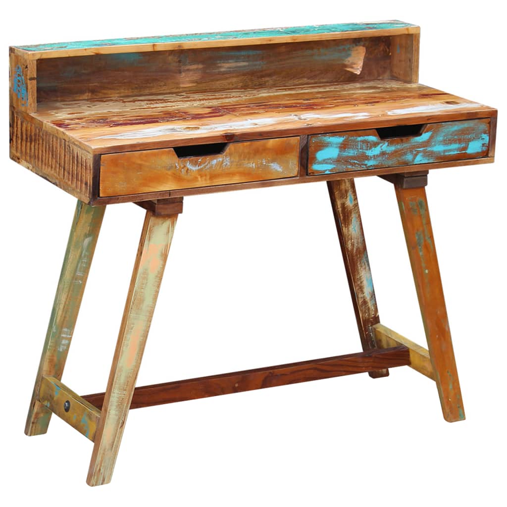 foto del prodotto scrivania in legno massello anticato cod mxl 63345