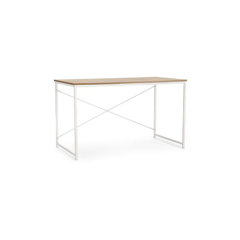 foto del prodotto scrivania industrial urban bianco struttura in metallo cm 120x60xh.70