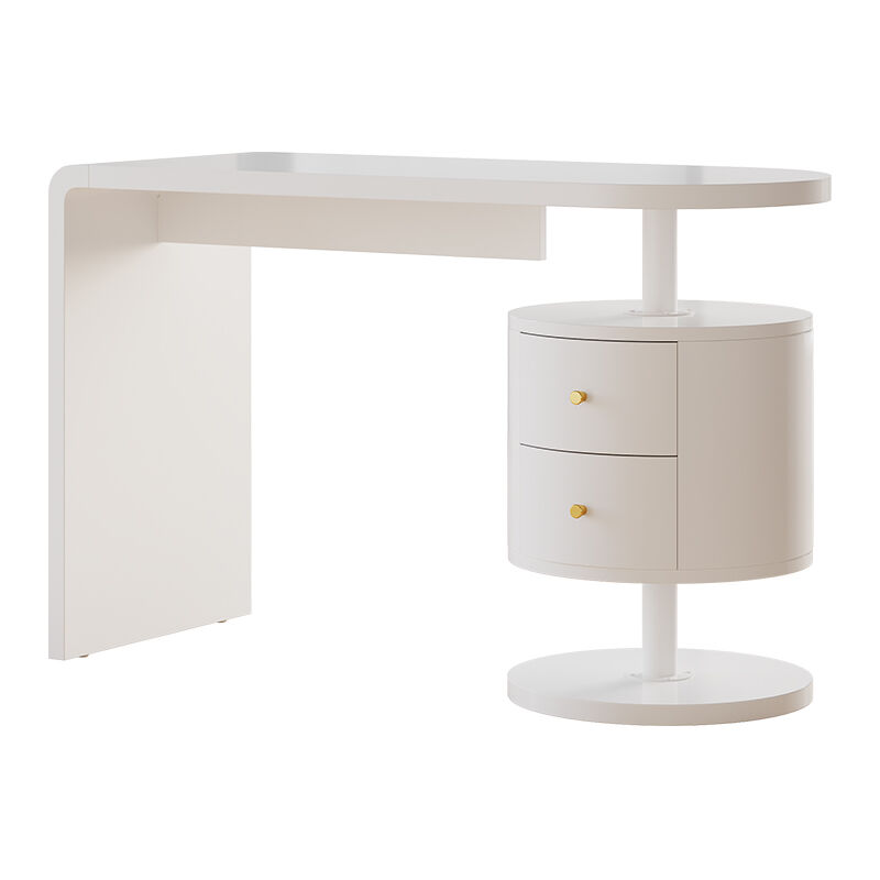 foto del prodotto scrivania lara, bianco lucido, 120 x 50 cm con 2 cassetti vicco