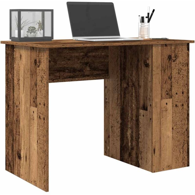 foto del prodotto scrivania legno antico 100x55x75 cm in legno multistrato vidaxl