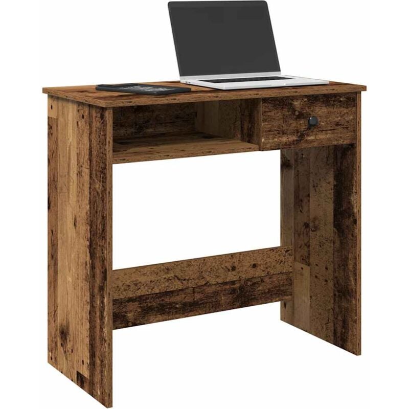 foto del prodotto scrivania legno antico 80x40x75 cm in truciolato vidaxl