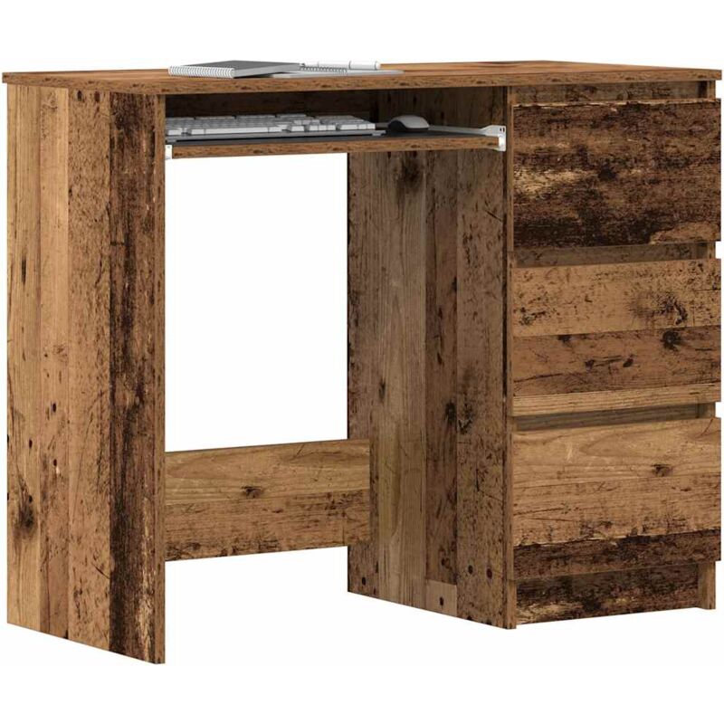 foto del prodotto scrivania legno antico 90x45x76 cm in legno multistrato vidaxl