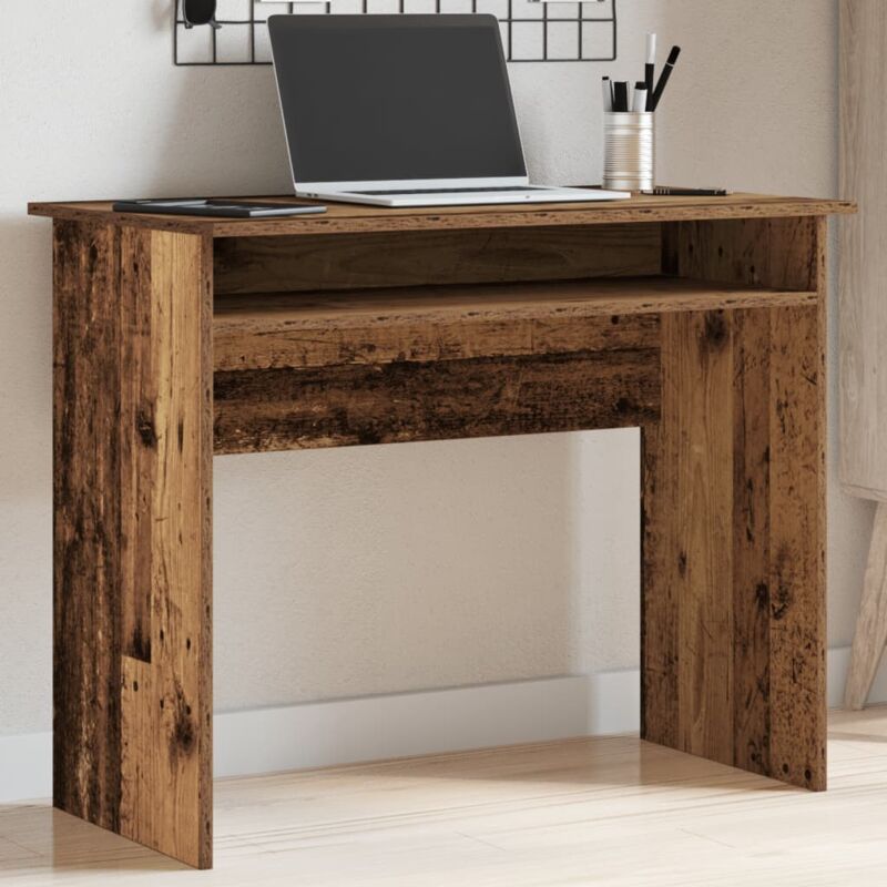 foto del prodotto scrivania legno antico 90x50x74 cm in legno multistrato vidaxl