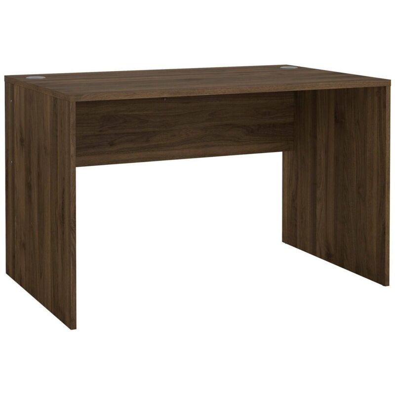 foto del prodotto scrivania maryread, scrittoio multiuso, tavolo per ufficio porta pc, piano di lavoro, 120x75 h74 cm, noce dmora