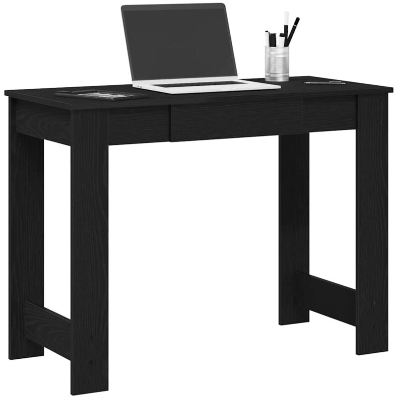 foto del prodotto scrivania nera 100x45x75 cm in legno multistrato vidaxl
