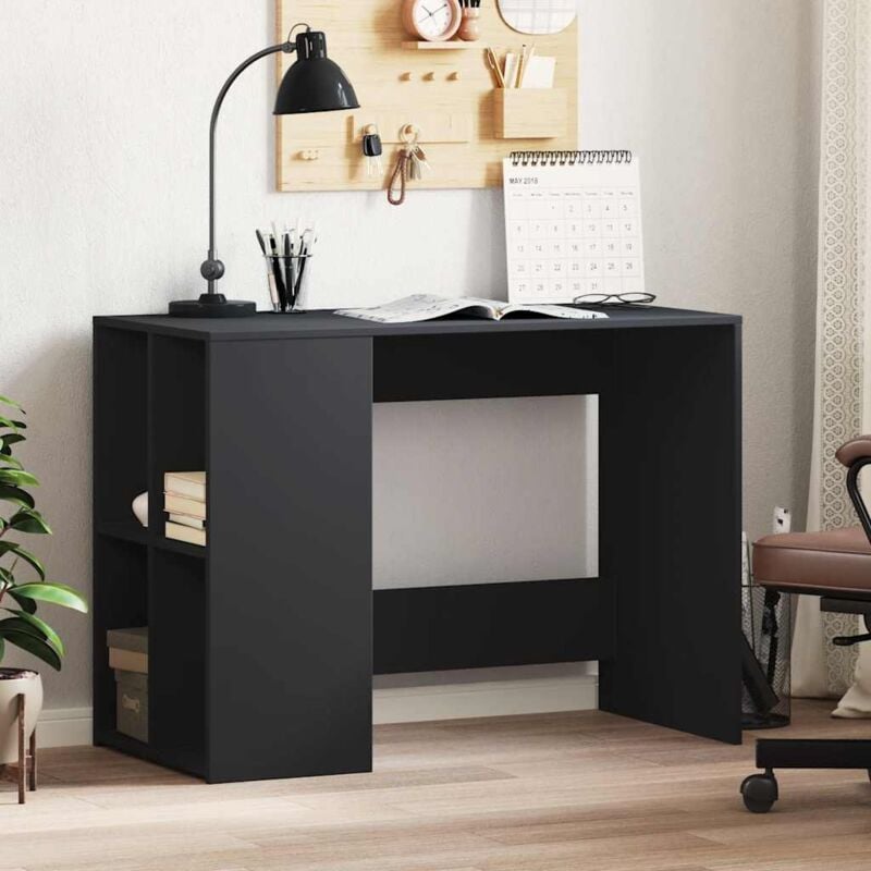 foto del prodotto scrivania nera 102x50x75 cm in legno multistrato vidaxl