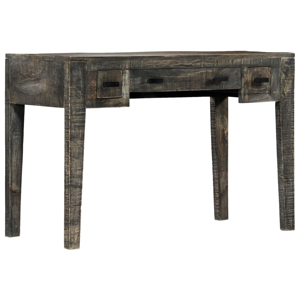 foto del prodotto scrivania nera 110x50x75cm in legno massello di mango cod mxl 72560