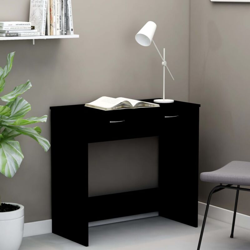 foto del prodotto scrivania nera 80x40x75 cm in legno multistrato vidaxl