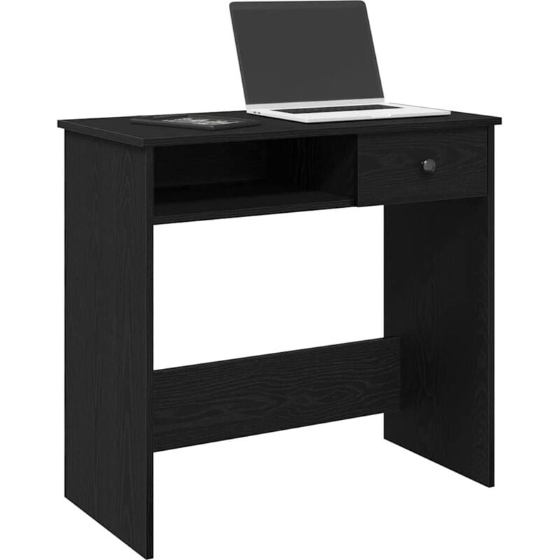 foto del prodotto scrivania nera 80x40x75 cm in legno multistrato vidaxl