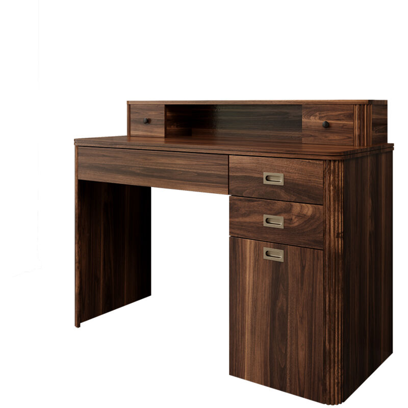 foto del prodotto scrivania neria, rovere rustico, 120 x 50 cm vicco