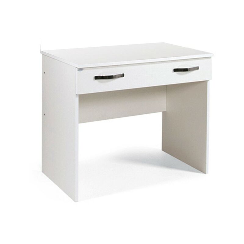 foto del prodotto scrivania per camera bianco in legno nobilitato 1 cassetto cm 90x56xh.75 claudia 