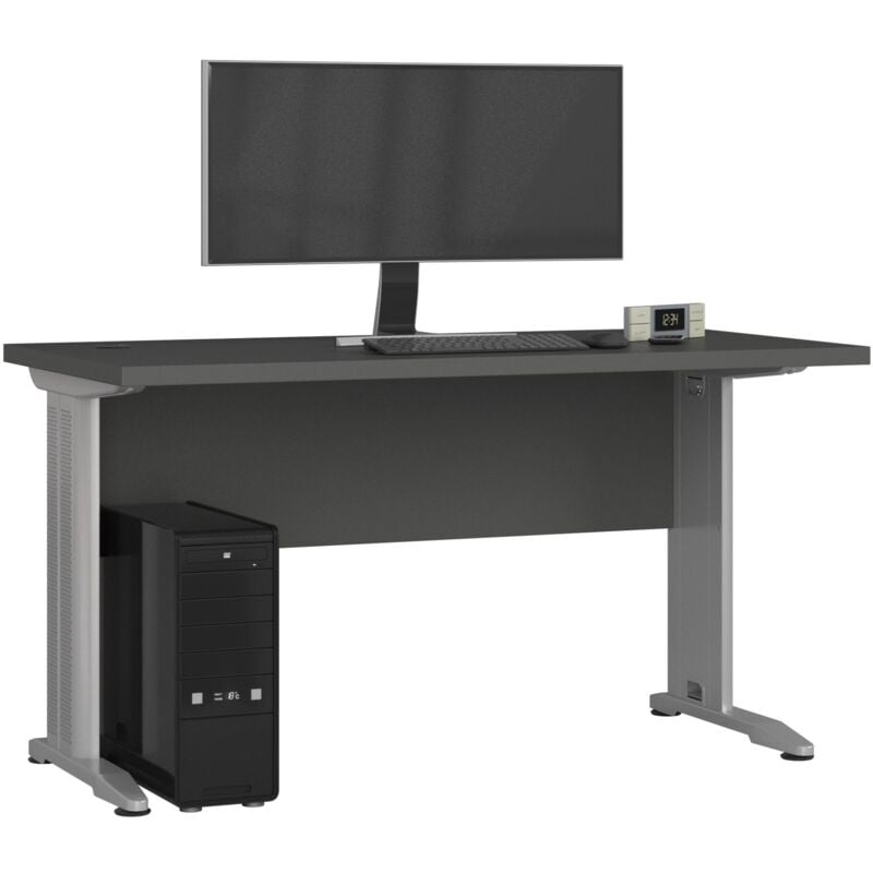foto del prodotto scrivania per computer akord bm135 grigio grafite 135 cm 135x60x76 cm